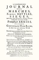 COMPENDIOUS JOURNAL OF ALL THE MARCHES FAMOUS BATTLES & SIEGES (Of Marlborough)