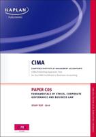 CIMA Paper C05, Fundamentals of Ethics, Corporate Governance an Business Law. Study Text, CIMA Certificate in Business Accounting