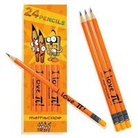 Pack of 24 Maths Pencils ("I Love [pi]")