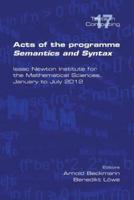 Acts of the Progamme Sematics and Syntax