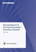 Biennial Report of the Commonwealth Secretary-General, 2011-2013