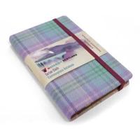 Romance Genuine Tartan Pocket Tartan Cloth Notebook 9Cm X 14Cm