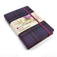 Thistle Genuine Tartan Cloth Pocket Notebook 9Cm X 14Cm