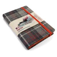 Castle Grey Genuine Tartan Cloth Pocket 9Cm X 14Cmnotebook