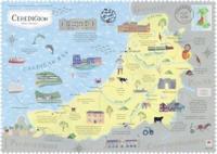 Wales on the Map: Ceredigion Poster (English)