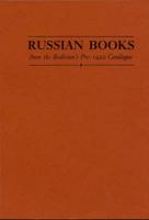 Russian Books from the Bodleian's Pre-1920 Catalogue
