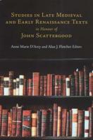 Studies in Late Medieval and Early Renaissance Texts in Honour of John Scattergood