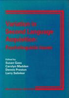 Variation in Second Language Acquisition