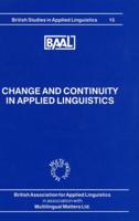 Change and Continuity in Applied Linguistics