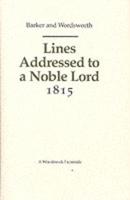 Lines Addressed to a Noble Lord, 1815