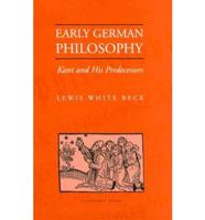 Early German Philosophy