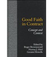 Good Faith in Contract
