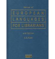 A Manual of European Languages for Librarians