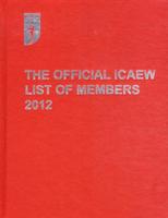 The Official ICAEW List of Members 2012