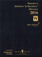 Waterlow's Solicitors' & Barristers' Directory 2016