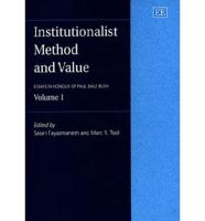 Institutionalist Theory and Applications