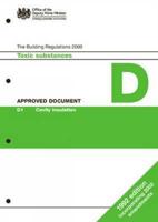 The Building Regulations 2000. Toxic Substances : Approved Document D : D1 Cavity Insulation