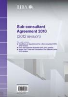 RIBA Sub-Consultant Agreement 2010 (2012 Revision) Pack of 10