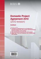 RIBA Domestic Project Agreement 2010 (2012 Revision): Architect (Pack of 10)