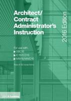 Architect/Contract Administrator's Instruction for Use With SBC16/IC16/MW16