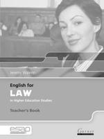 English for Law in Higher Education Studies. Teacher's Book