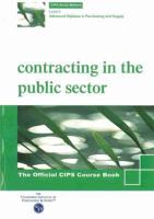 Contracting in the Public Sector