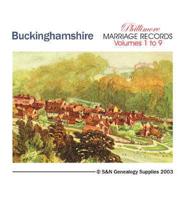 Bucks Parish Records V. 1-9 For All 9 Volumes of Phillimore's Bucks Parish Records Transcripts