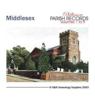 Middlesex Parish Records. Vols. 1-9 Marriages