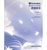 Australian Books in Print. 2003