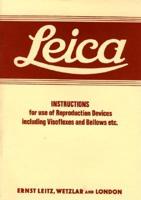 Leica Instructions for Use of Reproduction Devices