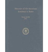 Memoirs of the American Academy in Rome, Vol. 48 (2003)
