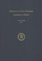 Memoirs of the American Academy in Rome, Volume 62