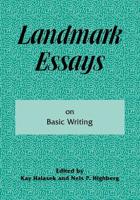 Landmark Essays on Basic Writing : Volume 18