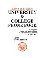 University & College Phone Book, 2009