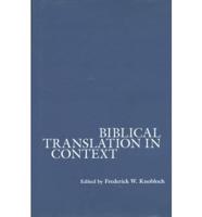Biblical Translation in Context