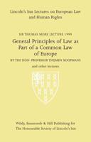 General Principles of Law as Part of a Common Law of Europe