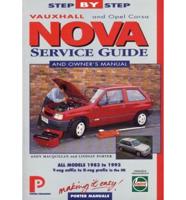 Vauxhall Nova (Including Opel Corsa) Service Guide & Owner's Manual