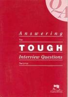 Answering the Tough Interview Questions