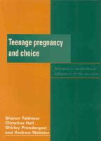 Teenage Pregnancy and Choice