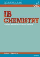 IB Chemistry Option A: Modern Analytical Chemistry Standard and Higher Leve