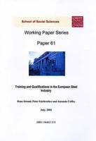 Training and Qualifications in the European Steel Industry