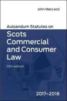 Avizandum Statutes on Scots Commercial & Consumer Law 2017-2018