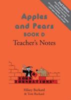 Apples and Pears. Book D Teacher's Notes