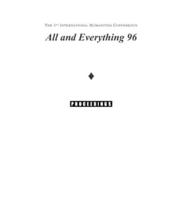The Proceedings of the 1st International Humanities Conference, All & Everything 1996