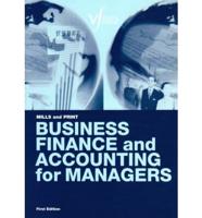 Business Finance and Accounting for Managers