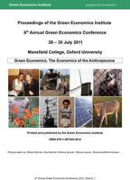 Proceedings of the Green Economics Institute 6th Annual Green Economics Conference