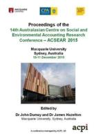A-CSEAR 2015 - 14th Australasian Centre on Social and Environmental Accounting  Research Conference