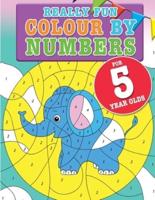 Really Fun Colour By Numbers For 5 Year Olds: A fun & educational counting numbers activity book for five year old children