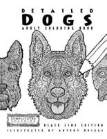 Detailed Dogs - Adult Coloring Book