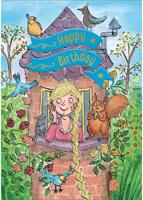 Rapunzel - Happy Birthday Card-Book